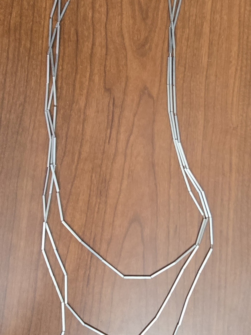 Claire's Multi-Strand Silver Tube Necklace
